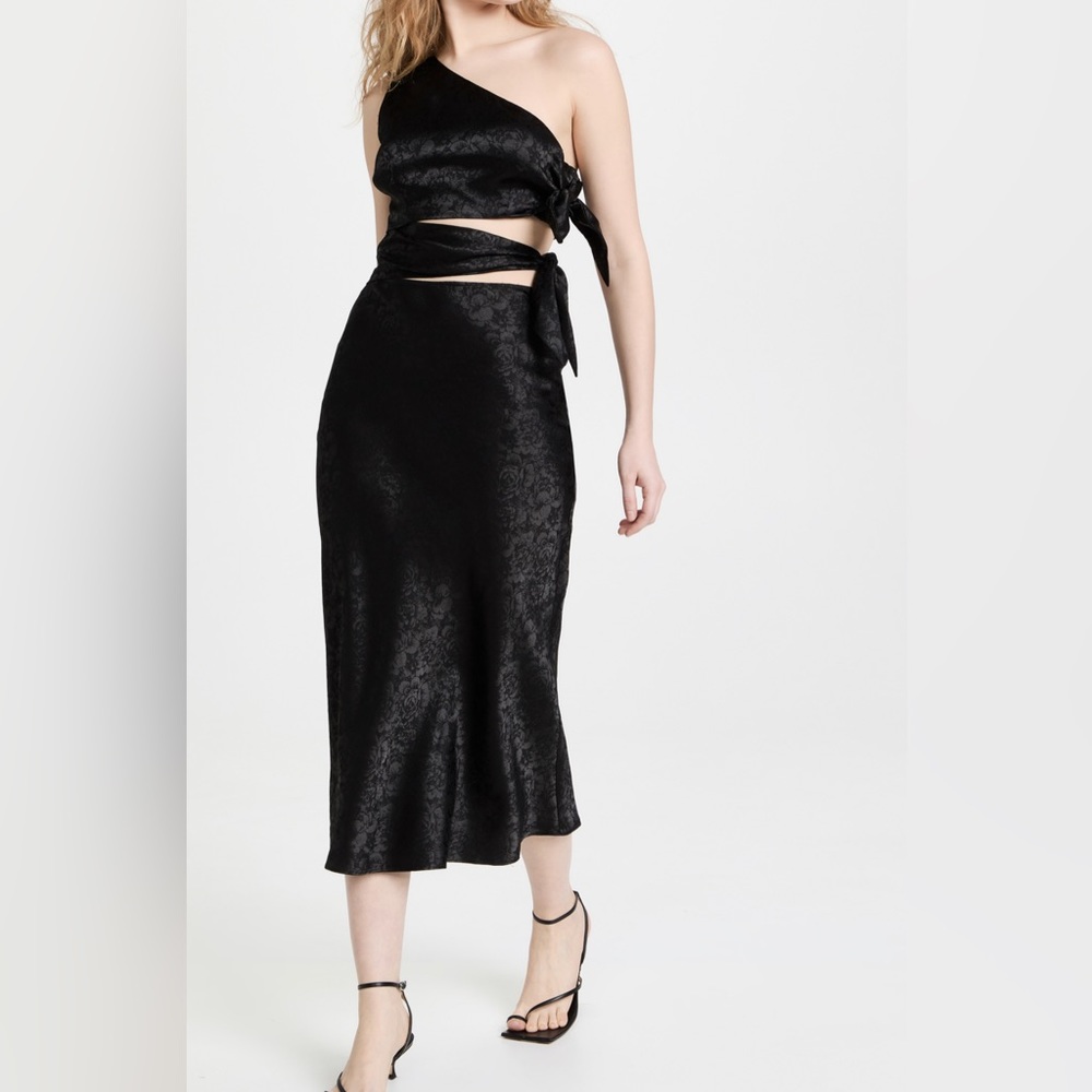 Wayf one shoulder size small black dress